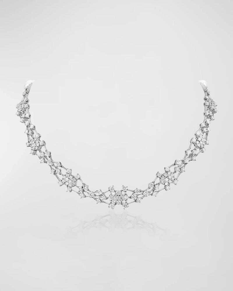 Andreoli 18K White Gold Diamond Collar Necklace Cover