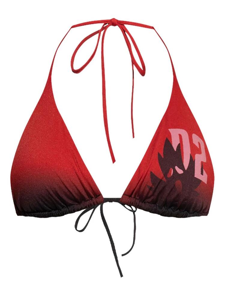 DSQUARED2 logo-print triangle bikini set Cover