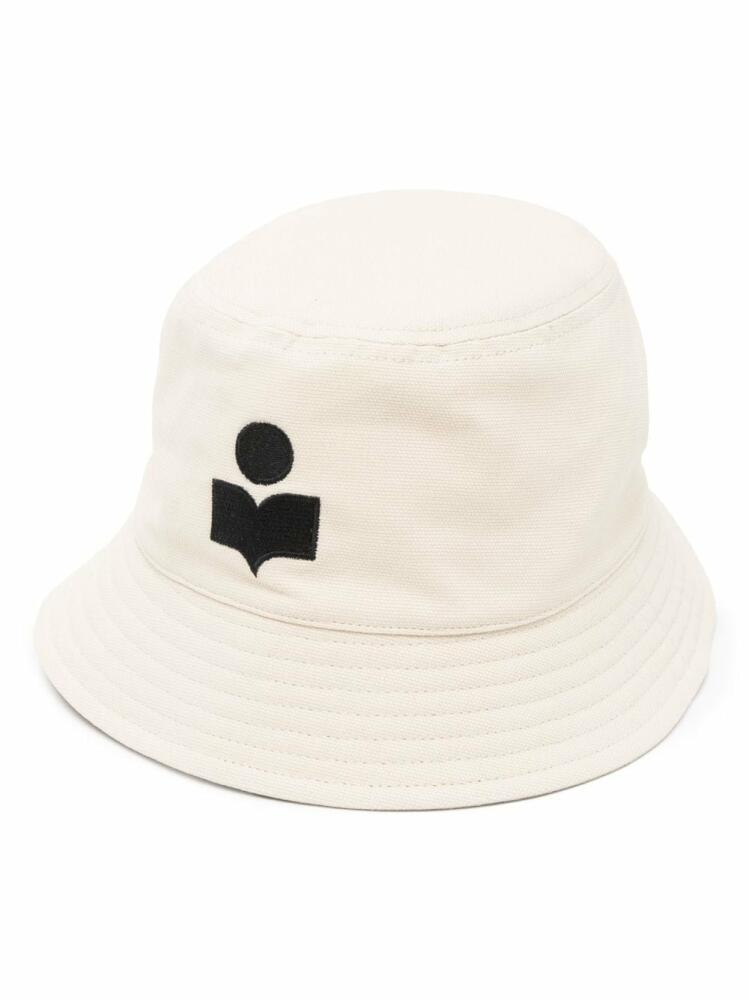 ISABEL MARANT embroidered-logo bucket hat - Neutrals Cover