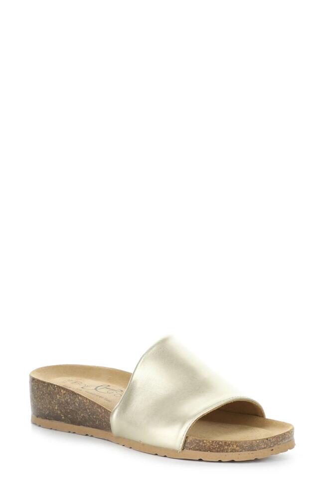 Bos. & Co. Lux Slide Sandal in Gold Metallic Cover