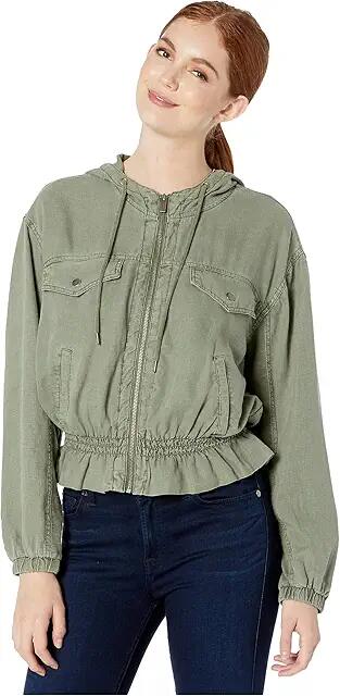 Splendid Bodhi Peplum Jacket (Vintage Spring Green) Women's Clothing Cover