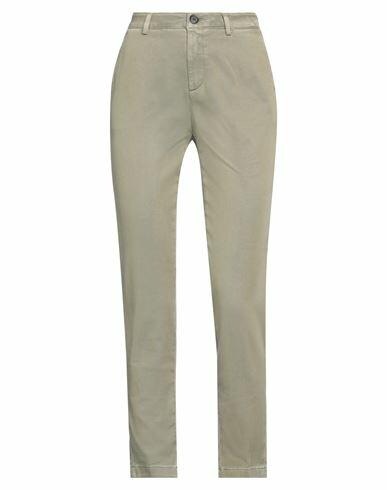 Department 5 Woman Pants Military green Cotton, Elastane Cover