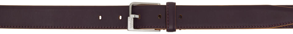 Maison Margiela Burgundy Pin-Buckle Belt Cover