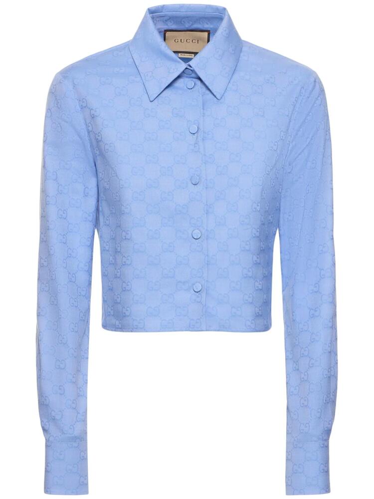 GUCCI Gg Supreme Oxford Cotton Shirt Cover