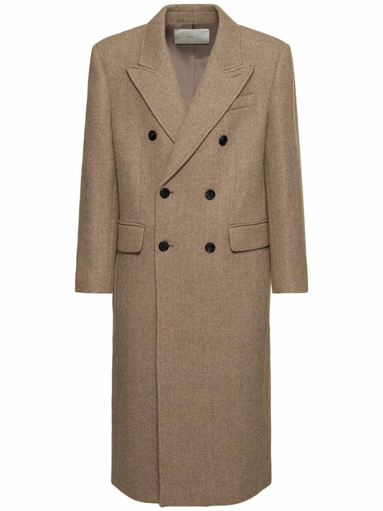 DUNST Unisex Double-breast Tailored Wool Coat Cover