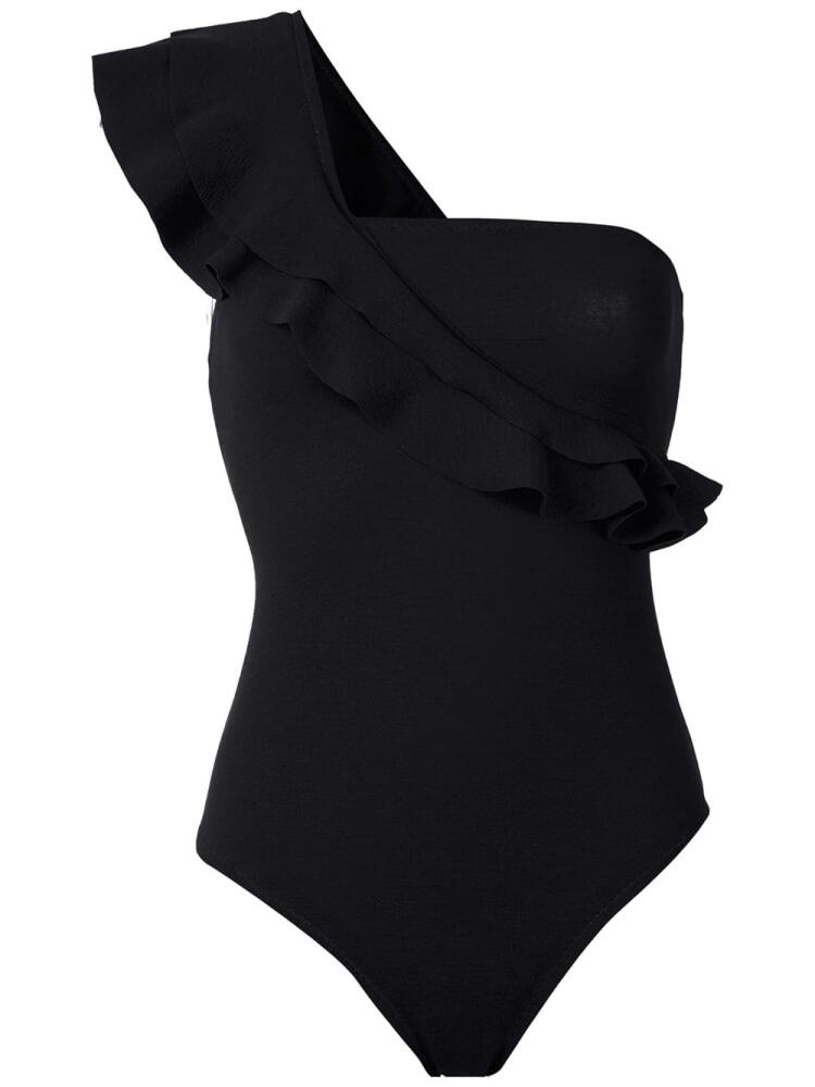 Clube Bossa ruffled one-shoulder bodysuit - Black Cover