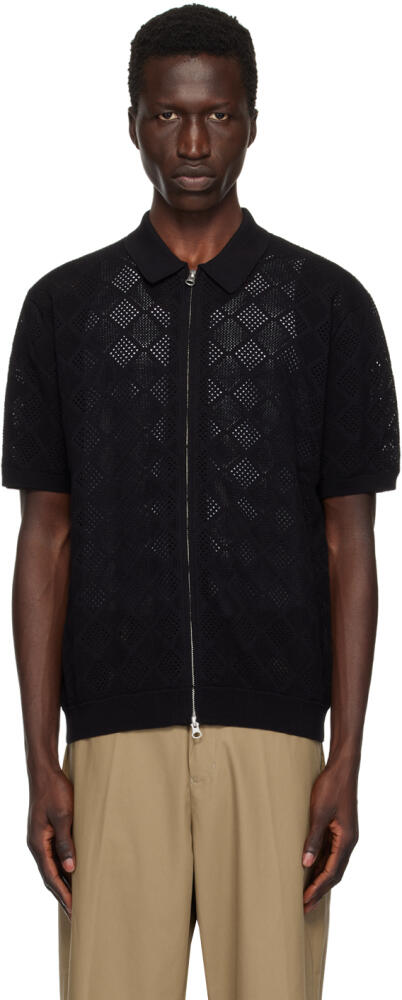 BEAMS PLUS Black Mesh Polo Cover