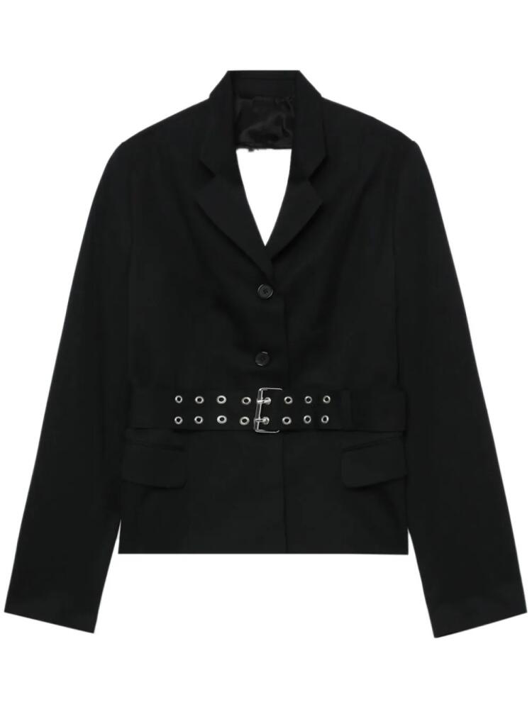 Vaquera open-back belted blazer - Black Cover