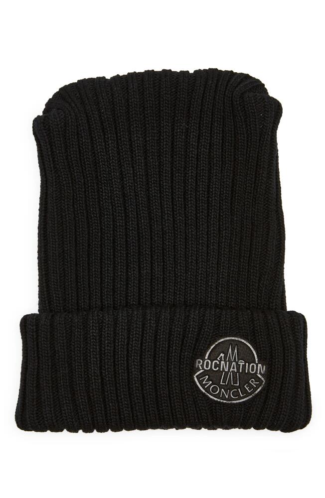 Moncler Genius x Roc Nation Virgin Wool Beanie in Black Cover