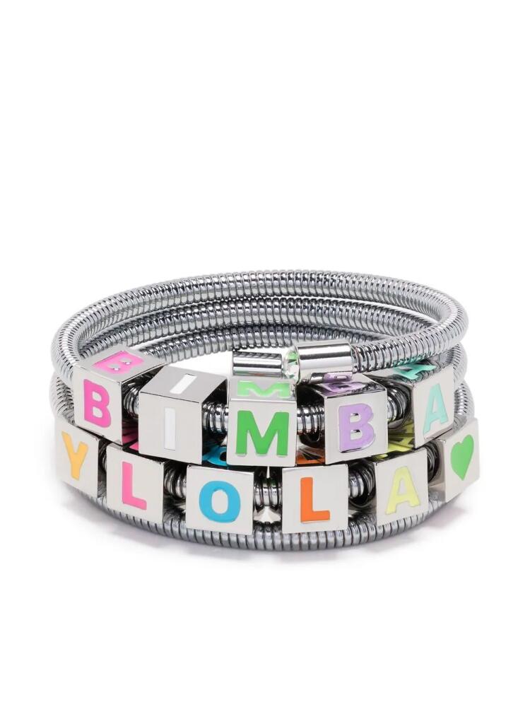 Bimba y Lola coil-chain logo bracelet - Silver Cover