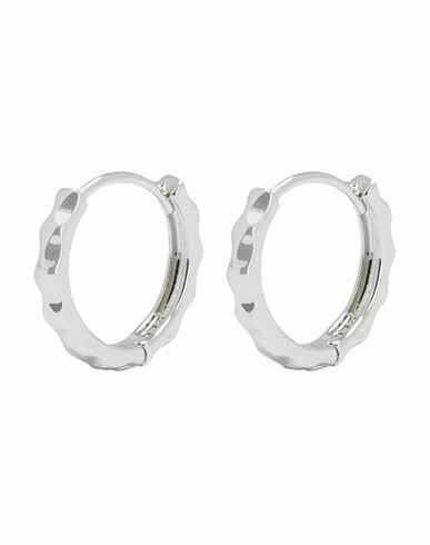 8 By Yoox Carved Small Hoops Man Earrings Silver Metal alloy Cover