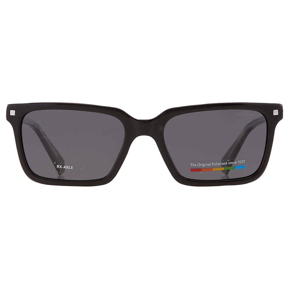 Polaroid Polarized Grey Rectangular Mens Sunglasses Cover