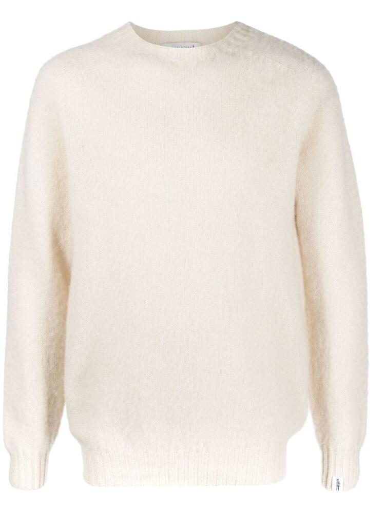 Mackintosh HUTCHINS wool crew-neck jumper - White Cover