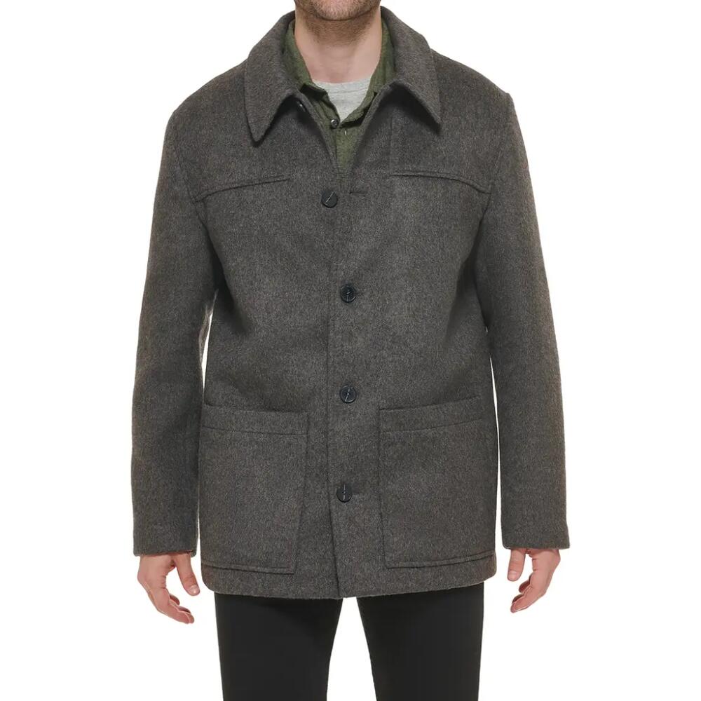 Cole Haan Wool Blend Coat in Grey Cover