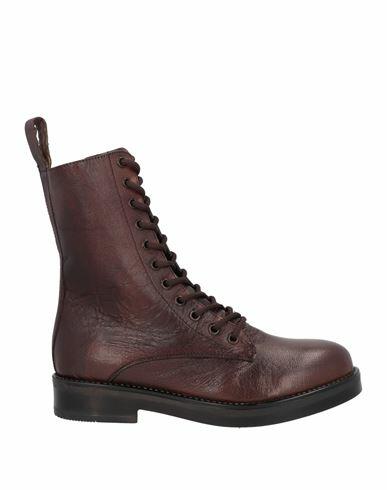 Paola Ferri Woman Ankle boots Cocoa Leather Cover