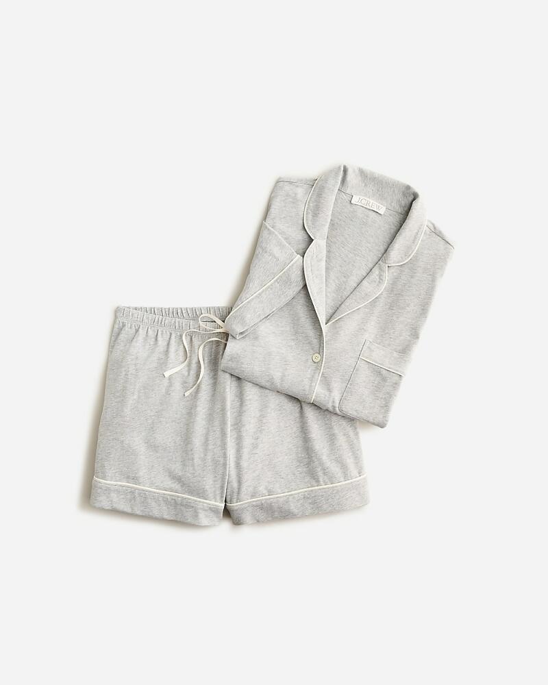 J.Crew Short-sleeve pajama short set in dreamy cotton blend Cover