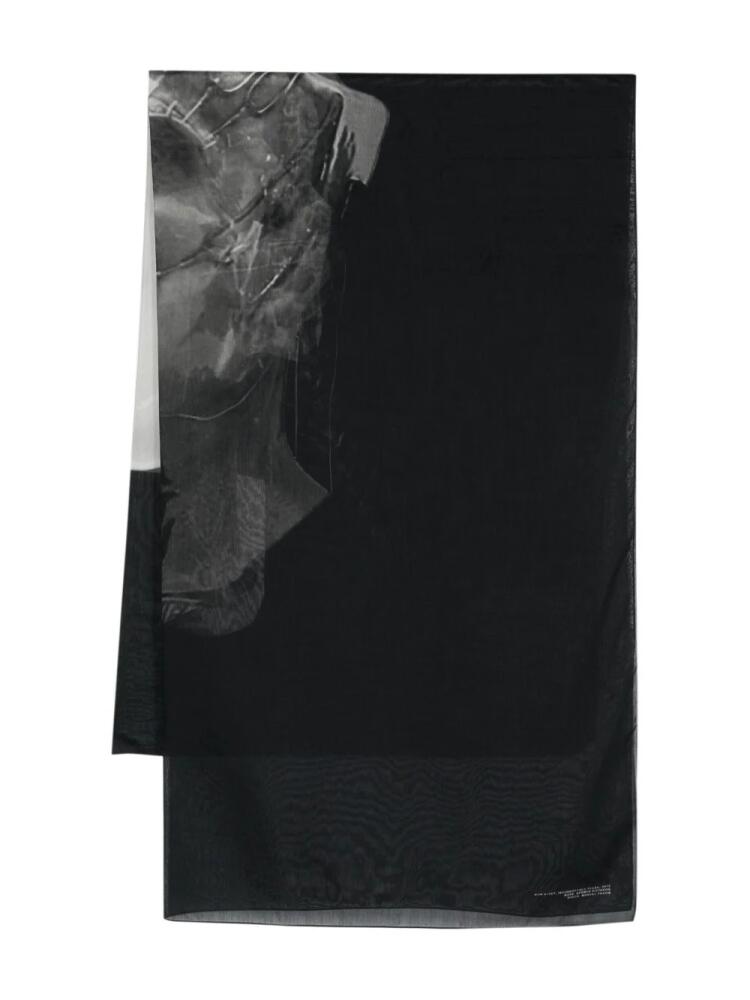 Rick Owens Ron Athey-print scarf - Black Cover