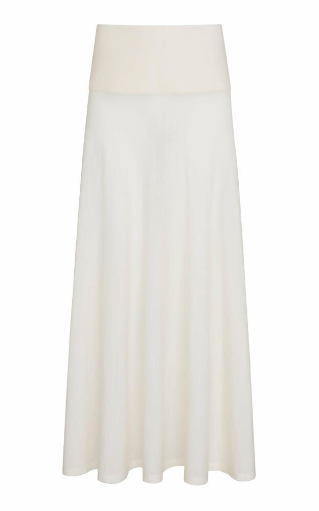 ALAA - Banded Knit Merino Wool Maxi Skirt - Ivory Cover