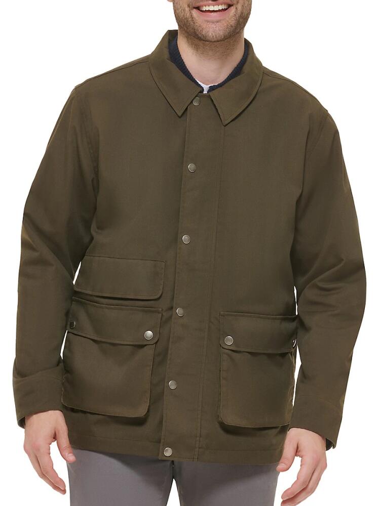 Cole Haan Men's Waxed Rain Jacket - Olive Cover