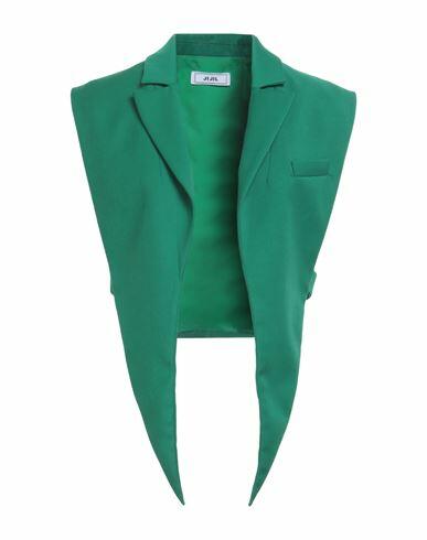 Jijil Woman Blazer Green Polyester, Viscose, Elastane Cover