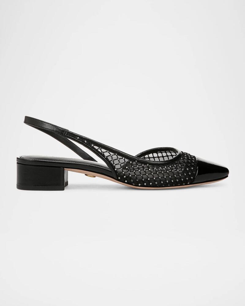 Veronica Beard Cecile Net Leather Slingback Ballerina Flats Cover