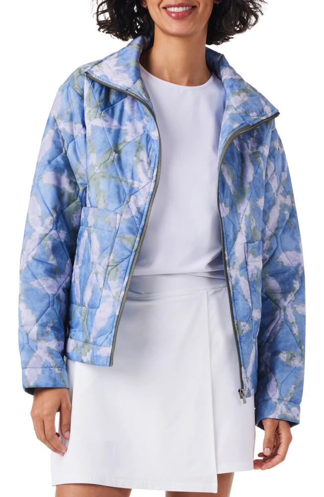 NZ ACTIVE by NIC+ZOE Throw On Quilted Puffer Jacket in Blue Multi Cover