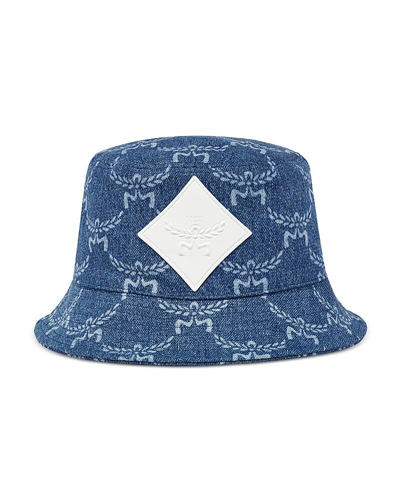 Mcm Lauretos Logo Denim Bucket Hat Cover