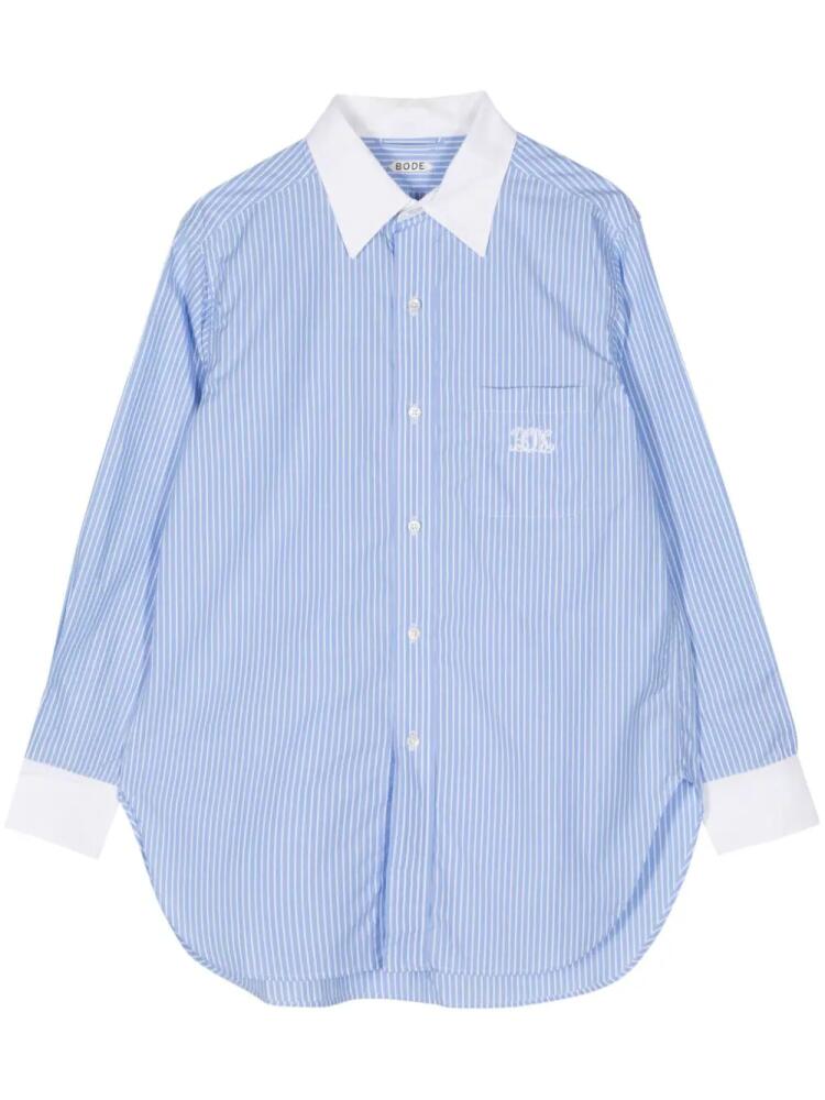 BODE striped cotton shirt - Blue Cover