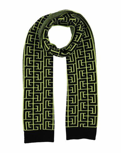 Balmain Man Scarf Black Merino Wool Cover