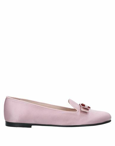 Bally Woman Loafers Pink Viscose, Silk, Soft Leather Cover