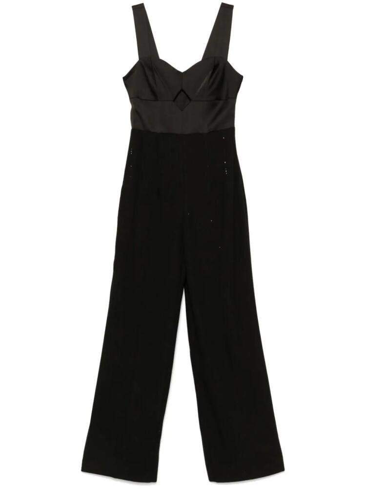 TWINSET sequin-pinstripe jumpsuit - Black Cover