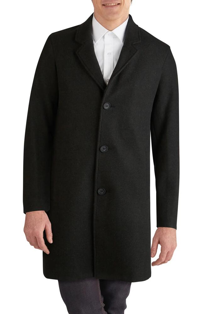 Cole Haan Regular Fit Stretch Wool Coat in Black Cover