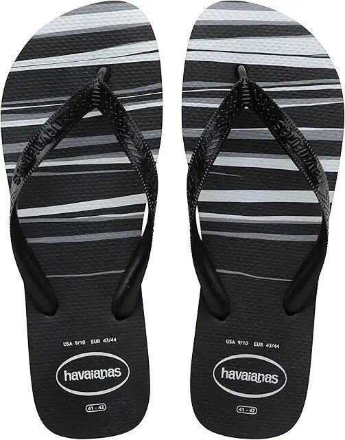 Havaianas Top Basic Flip Flop Sandal (Black/White) Men's Sandals Cover