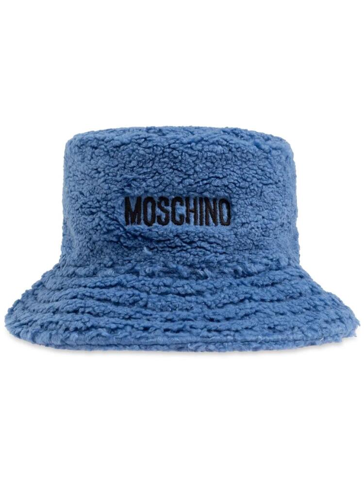 Moschino logo-embroidered bucket hat - Blue Cover