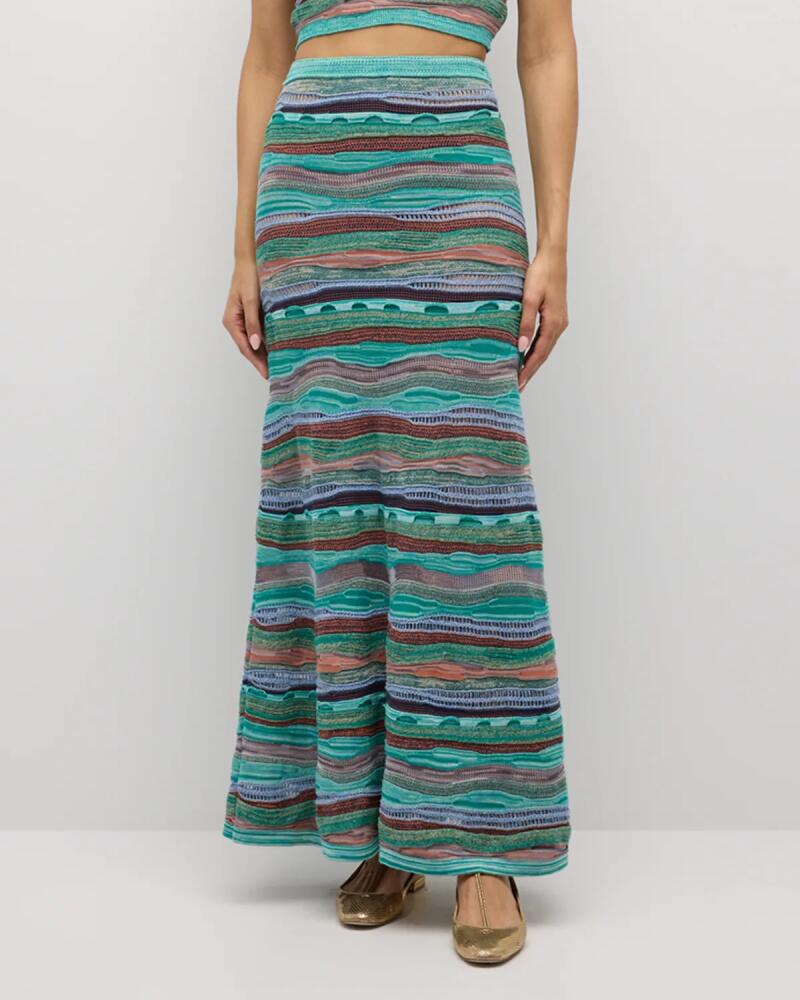 Ulla Johnson Rosen Multicolor Knit Maxi Skirt Cover