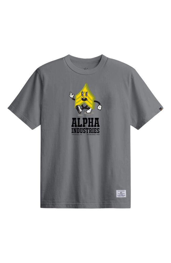 Alpha Industries Badge Logo Graphic T-Shirt in Aircraft Gray Cover