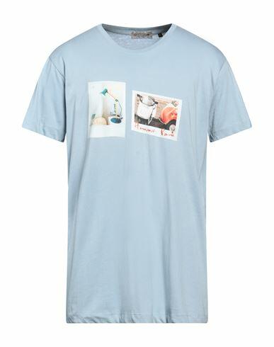 Daniele Alessandrini Homme Man T-shirt Light blue Cotton Cover