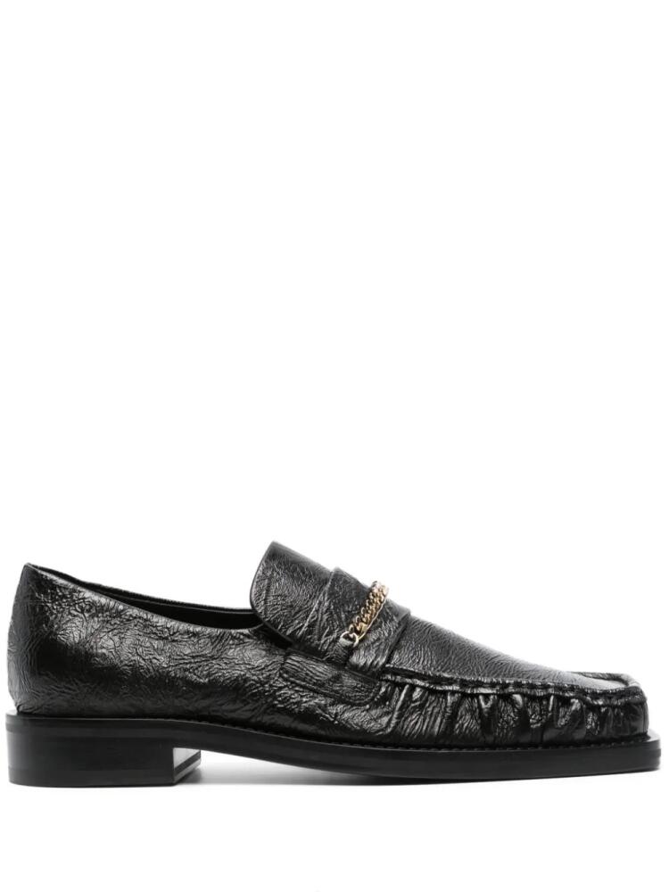 Martine Rose chain-detail leather loafers - Black Cover