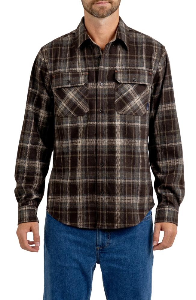 Rainforest Fahnestock Brushed Flannel Button-Up Shirt in Dark Brown Cover