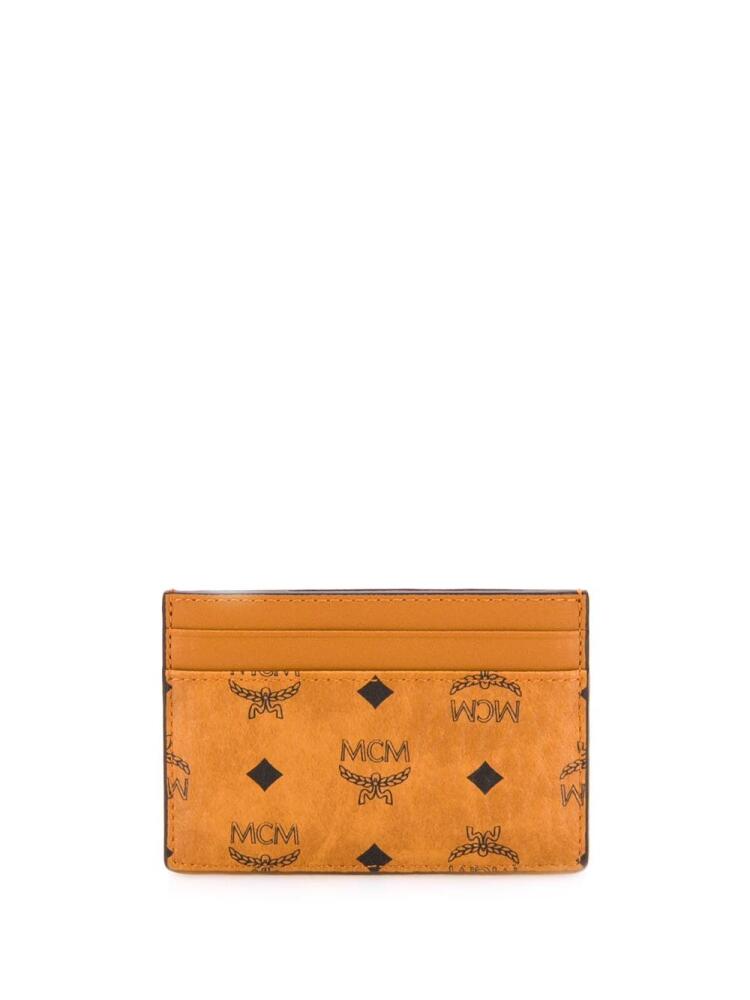 MCM mini monogram-print cardholder - Brown Cover