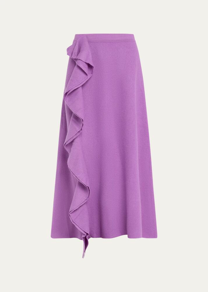 Ulla Johnson Mireya Ruffled Wool Maxi Skirt Cover