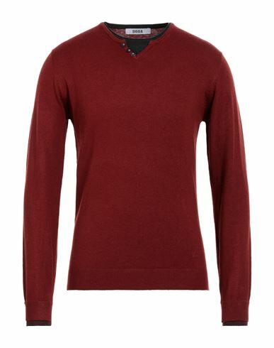 Dooa Man Sweater Brick red Polyester, Nylon, Viscose, Acrylic, Wool Cover