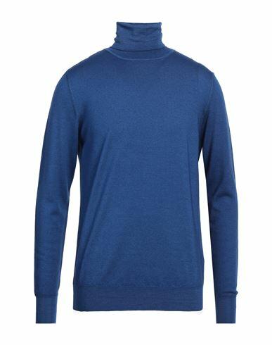 Aspesi Man Turtleneck Blue Wool Cover