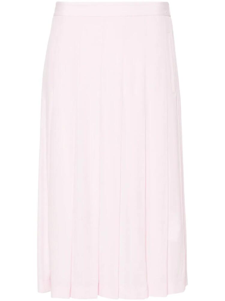 Nº21 pleated crepe midi skirt - Pink Cover