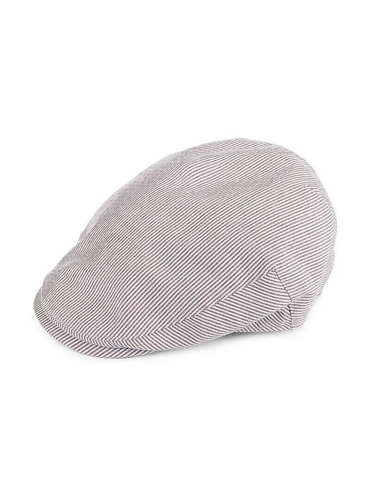 Saks Fifth Avenue Made in Italy Men's Lori Seersucker Cap - Tan Cover