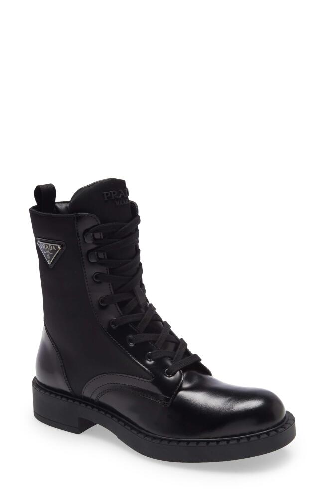 Prada Chocolate Combat Boot in Nero Cover