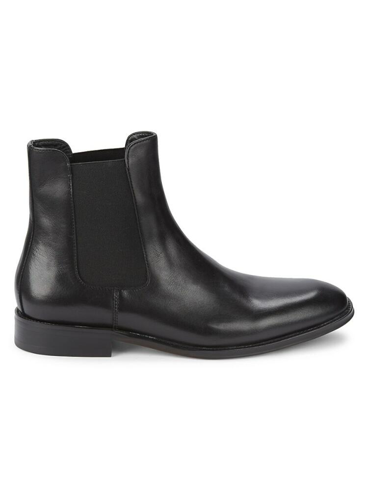 Saks Fifth Avenue Men's Adriano Leather Ankle Boots - Black Calf Cover