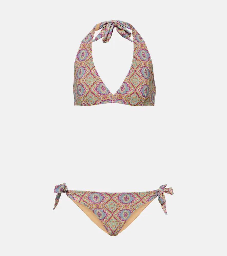 Etro Printed halterneck bikini Cover