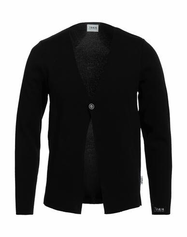 Berna Man Cardigan Black Cotton, Acrylic Cover