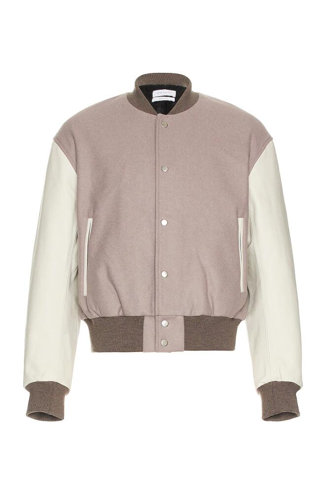 JOHN ELLIOTT Varsity Jacket in Nude Cover